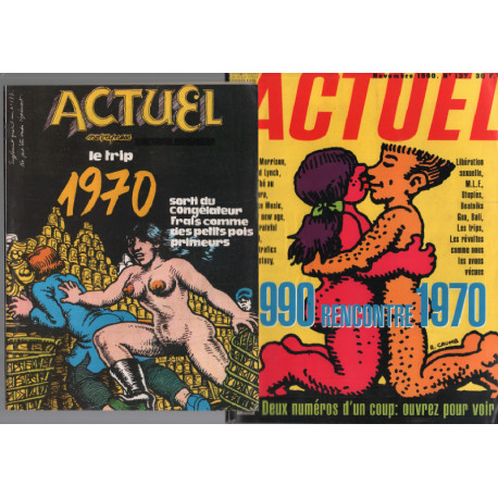 Revue actuel n° 137 (1990 rencontre 1970) et son supplément (le...