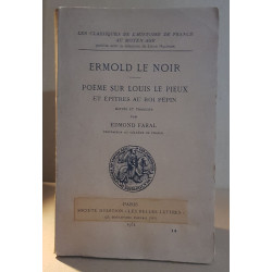 Ermold le noir - Poème sur Louis le Pieux et épitres au roi Pépin