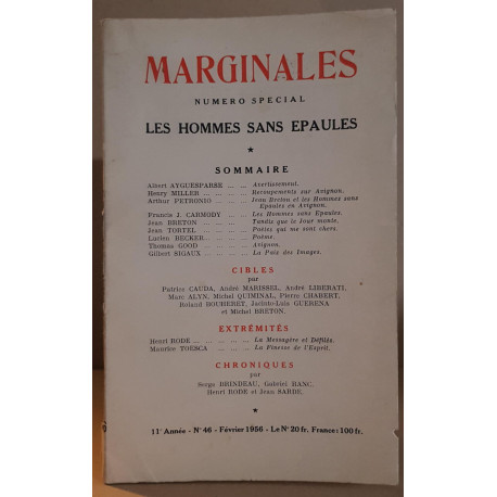 Marginales - Numéro spécial - Les hommes sans épaules - N°46