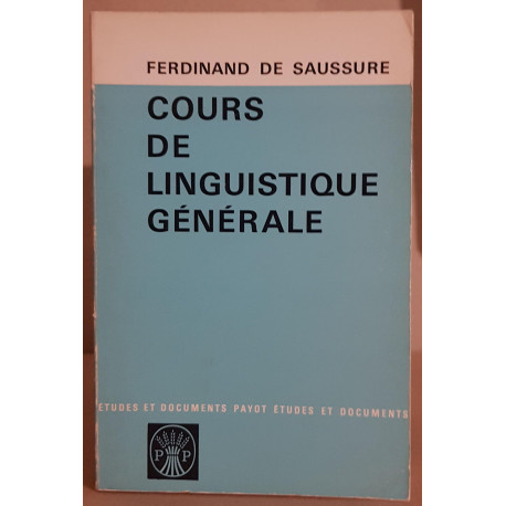 Cours de linguistique générale