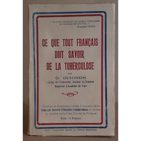 Ce que tout Français doit savoir de la Tuberculose