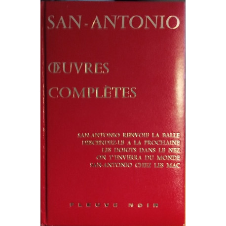 Oeuvres completes tome 7/ san antonio renvoie la balle -descendez...