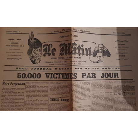 Le matin - première année - N°1- Jeudi 26 Octobre 1905