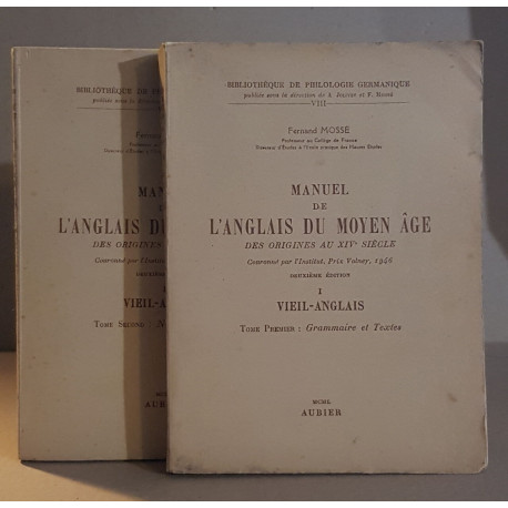 Manuel de l'anglais du Moyen Age des origines au XIV° siècle (2°...