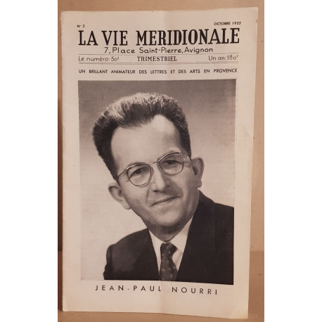 La vie Méridionale - Jean-Paul Nourri - Octobre 1955 - N°2