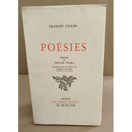 Poésies / préface de tristan Tzara commentaires et notes de Pierre...