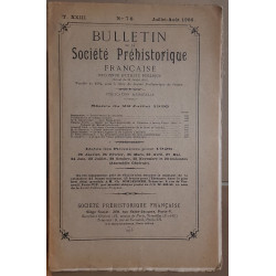 Bulletin de la société préhistorique française - Tome 23 - N°7/ 8