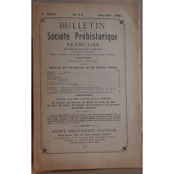 Bulletin de la société préhistorique française - Tome 23 - N°1-2