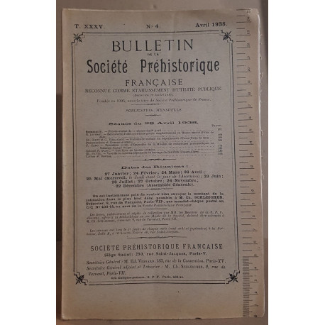 Bulletin de la société préhistorique française - Tome 35 - N°4