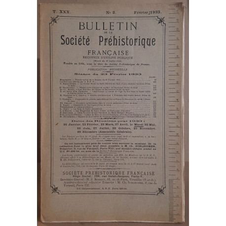 Bulletin de la société préhistorique française - Tome 30 - N°2