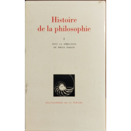 Histoire de la philosophie / tome1